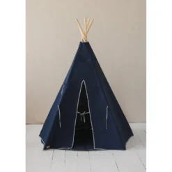 Tente tipi avec tapis bleu marine