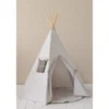 Tente tipi avec tapis gris pigeon