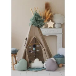 Tente tipi avec tapis natural linen - be