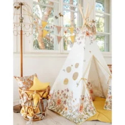 Tente tipi fleurs sauvages