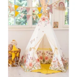 Tente tipi fleurs sauvages