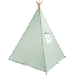 Tente tipi vert pour enfant bois fsc et