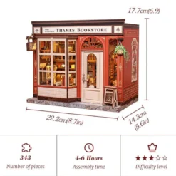 Thames bookstore - maquette booknook serre-livre