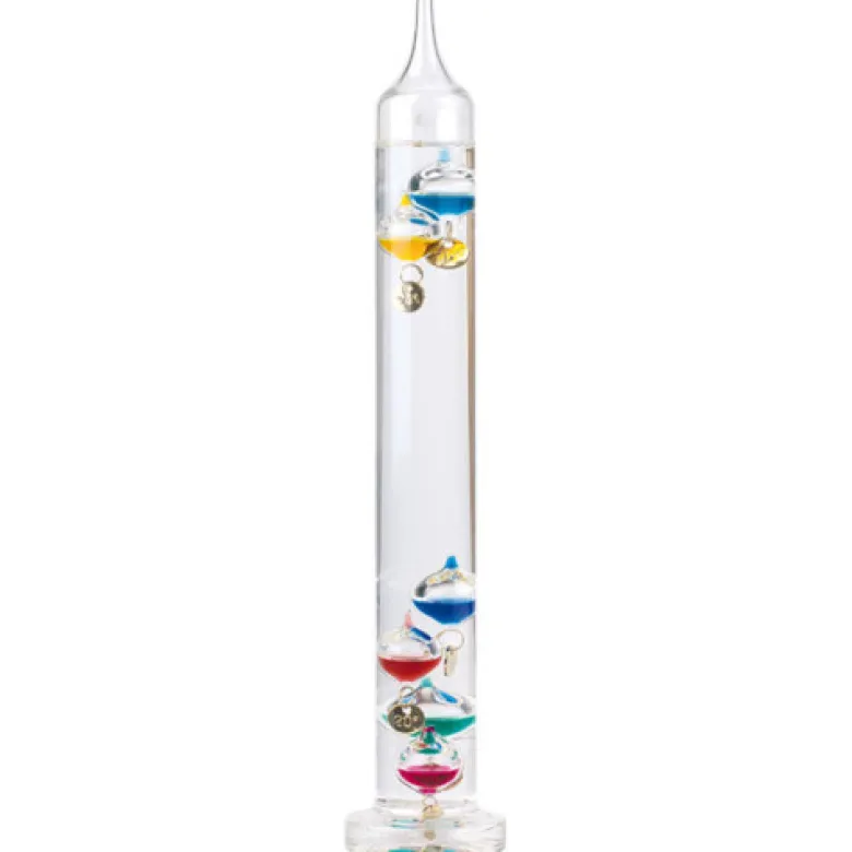 Thermomètre de galilée en verre 27 cm