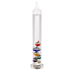 Thermomètre de galilée en verre 27 cm