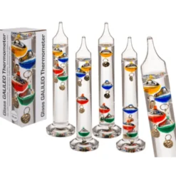 Thermomètre de galilée en verre 18 cm