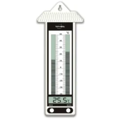Thermomètre électronique mini-maxi blanc