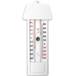 Thermomètre mini-maxi blanc