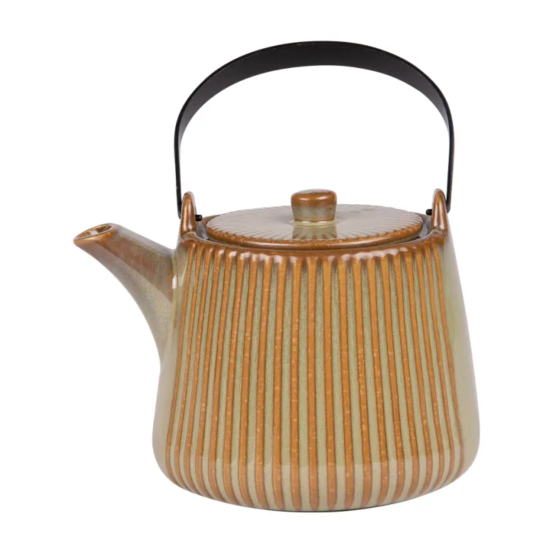 Théière avec filtre tiao vert-orange 1l Vert