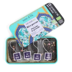 Thé noir bio Rêve Persan pistache grenade 10 sachets terre d'Oc