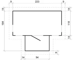Timbela maison en bois pour enfants - 241x187xh151cm-2.63m2