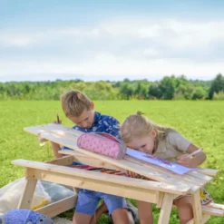 Timbela m010-1 table enfant pour le jardin - 90x90xh50 cm