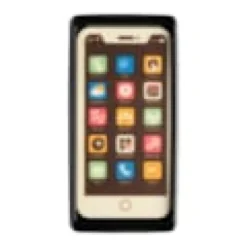Téléphone en chocolat blanc