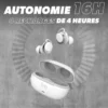 T'nb - écouteurs sport sans fil energy bud, confortables - blanc