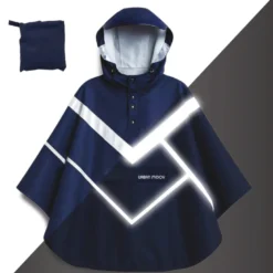 T'nb - poncho de pluie imperméable réfléchissant bleu - taille l