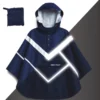 T'nb - poncho de pluie imperméable réfléchissant bleu - taille m