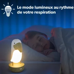 T'nb veilleuse toucan - lumière douce et sons relaxants pour des nuits calmes
