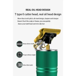 Tondeuse électrique professionnelle rechargeable vert herzberg hg04104-gre