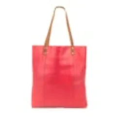 Tote bag cuir emilie rouge