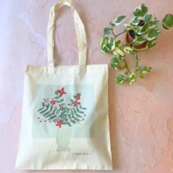 Tote bag fleuri en coton