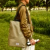 Tote bag isotherme-beige-16l-zippé-compartiment séparés Beige