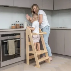 Tour d'apprentissage pliable premium montessori crème beige Beige