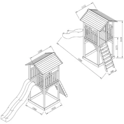 Tour de jeu beach tower axi avec tobogg