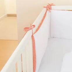 Tour de lit en coton bio blanc