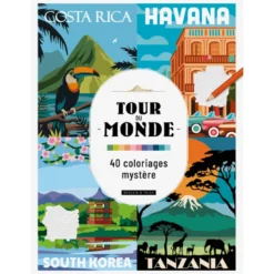 Tour du monde 40 coloriages mystère