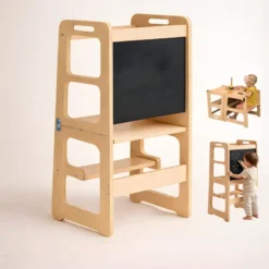 Tour observation montessori bébé enfant - pliable en table bureau tableau dessin