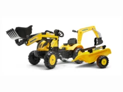 Tractopelle enfant komatsu wb93r avec remorque + excavatrice 2 à 5 ans - falk