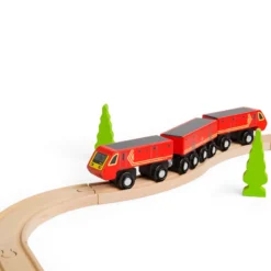 Train postal en bois