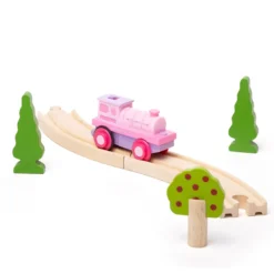 Train rose alimenté par batterie