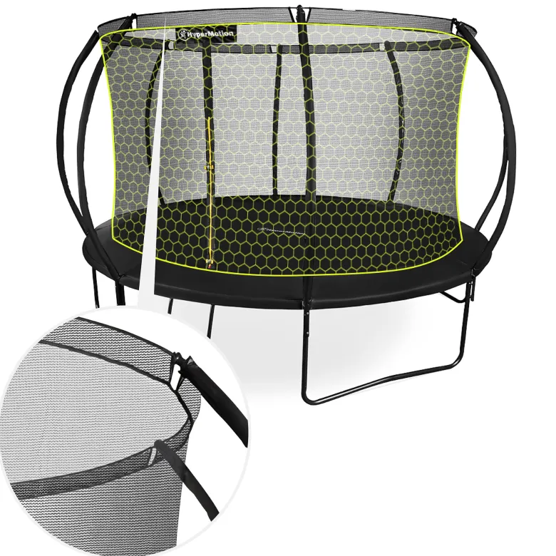 Trampoline extérieur xl 430cm (14ft) avec filet de sécurité renforcé et échelle