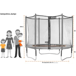Trampoline jumpi taupe et vert 250