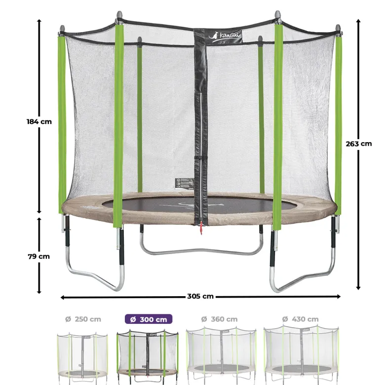 Trampoline jumpi taupe-vert 300