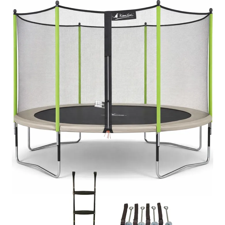 Trampoline jumpi taupe-vert 360