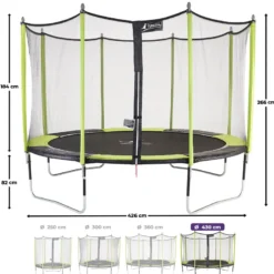 Trampoline jumpi vert et noir 430