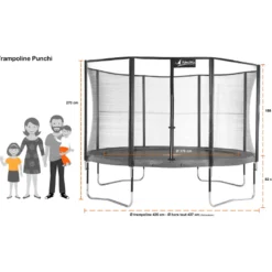 Trampoline jumpi vert et noir 430