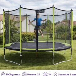 Trampoline jumpi vert et noir 430