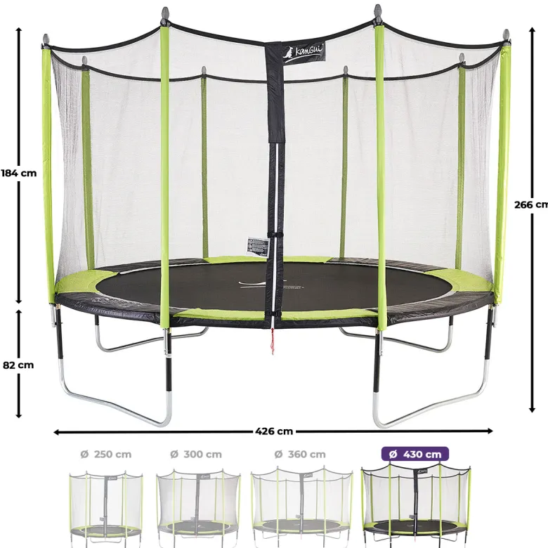 Trampoline jumpi vert et noir 430