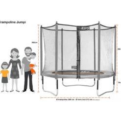 Trampoline jumpi vert-noir 300