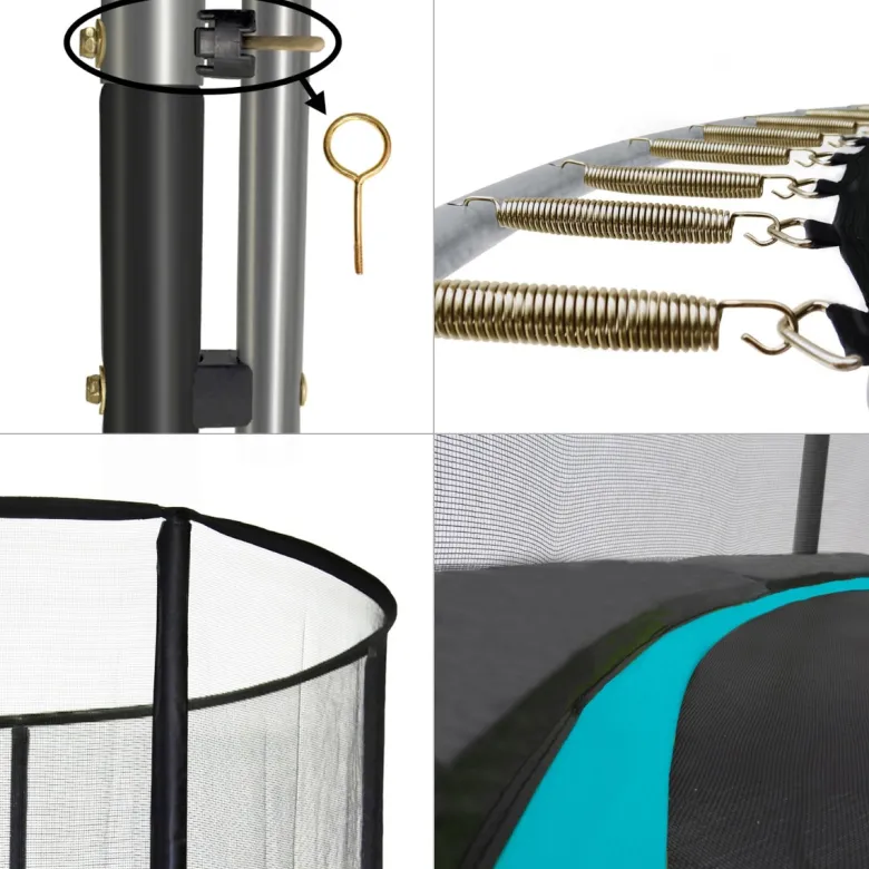 Trampoline punchi bleu 300