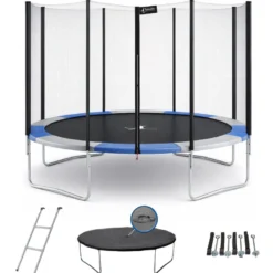 Trampoline ralli bleu et gris ø360