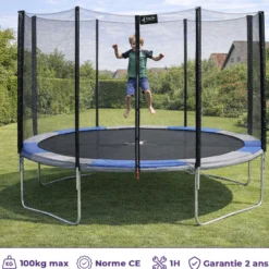 Trampoline ralli bleu-gris ø430