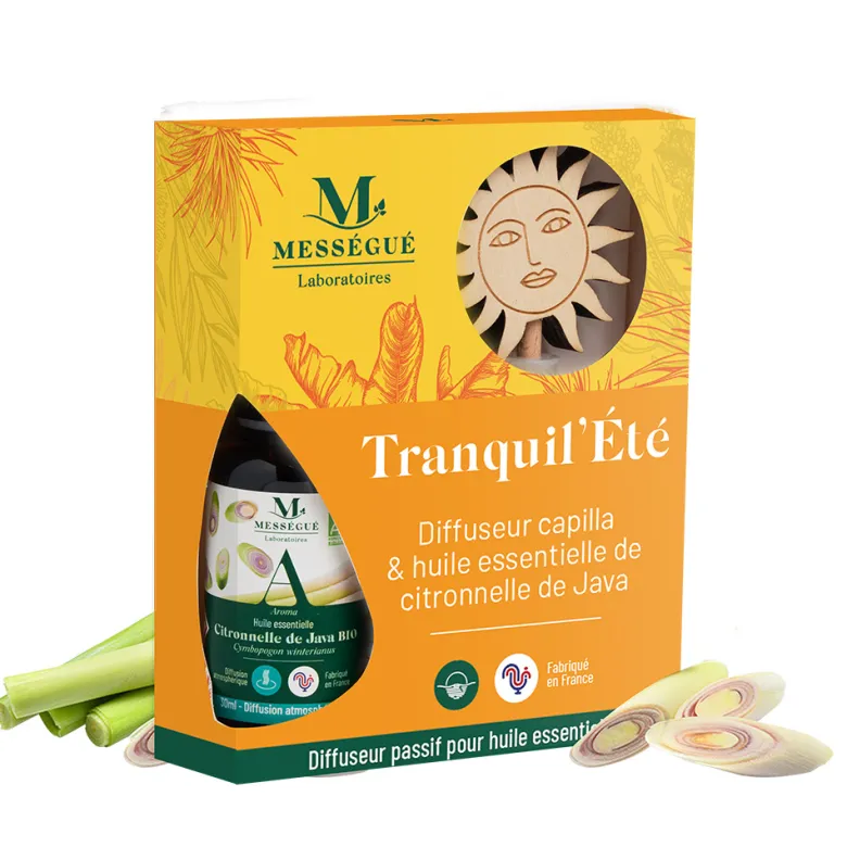 Tranquil'été - diffuseur capilla & huile essentielle citronnelle de java