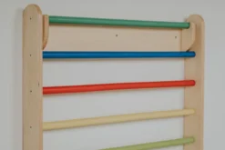 Triangle d’escalade + mur suédois coloré Multicolore