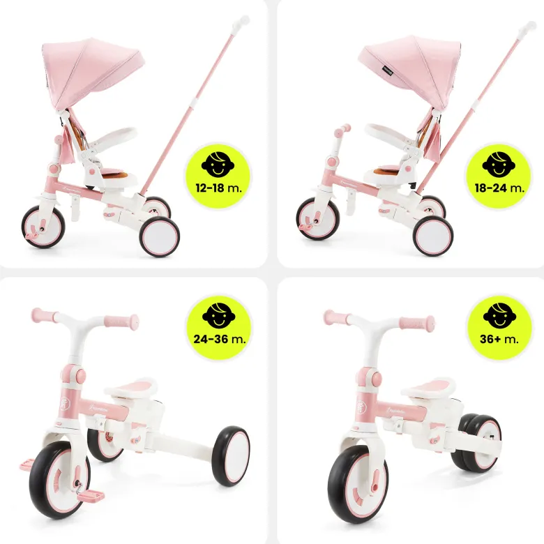 Tricycle bébé évolutif, siège pivotant 360°, vélo enfant, draisienne