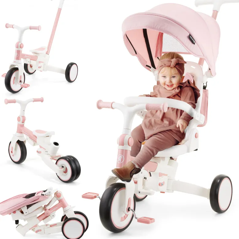 Tricycle bébé évolutif, siège pivotant 360°, vélo enfant, draisienne