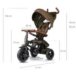 Tricycle qplay rito deluxe marron